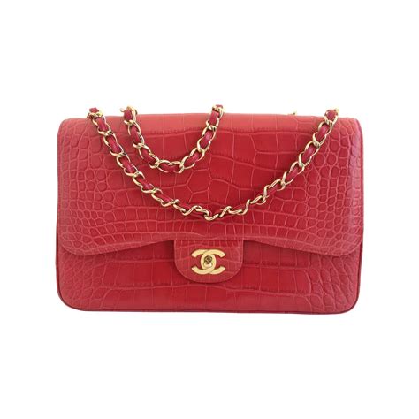 chanel crocodile mini flap bag|Chanel crocodile flap red.